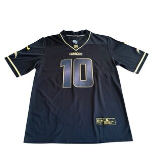Justin Herbert #10 Los Angeles Chargers Nike Black Gold NFL Jersey Men’s M